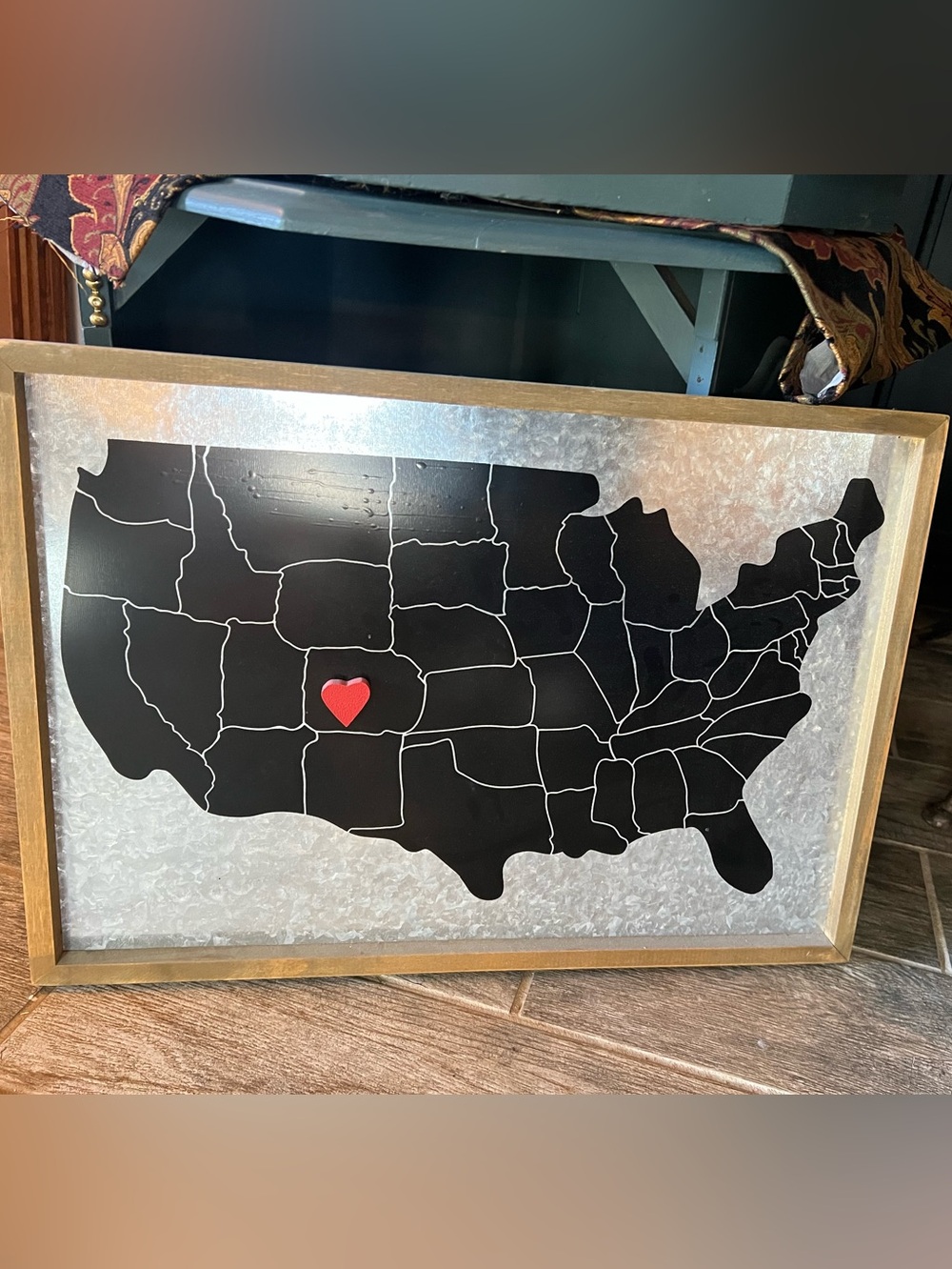 Modern USA Map Wall Decor – Magnetic & Customizable
